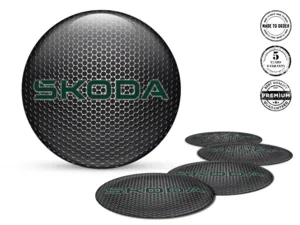 Skoda Gewölbte Plaketten Logo Stilvolle Radsticker
